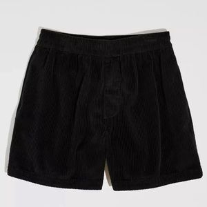 UO - Washed Black Corduroy Volley Shorts